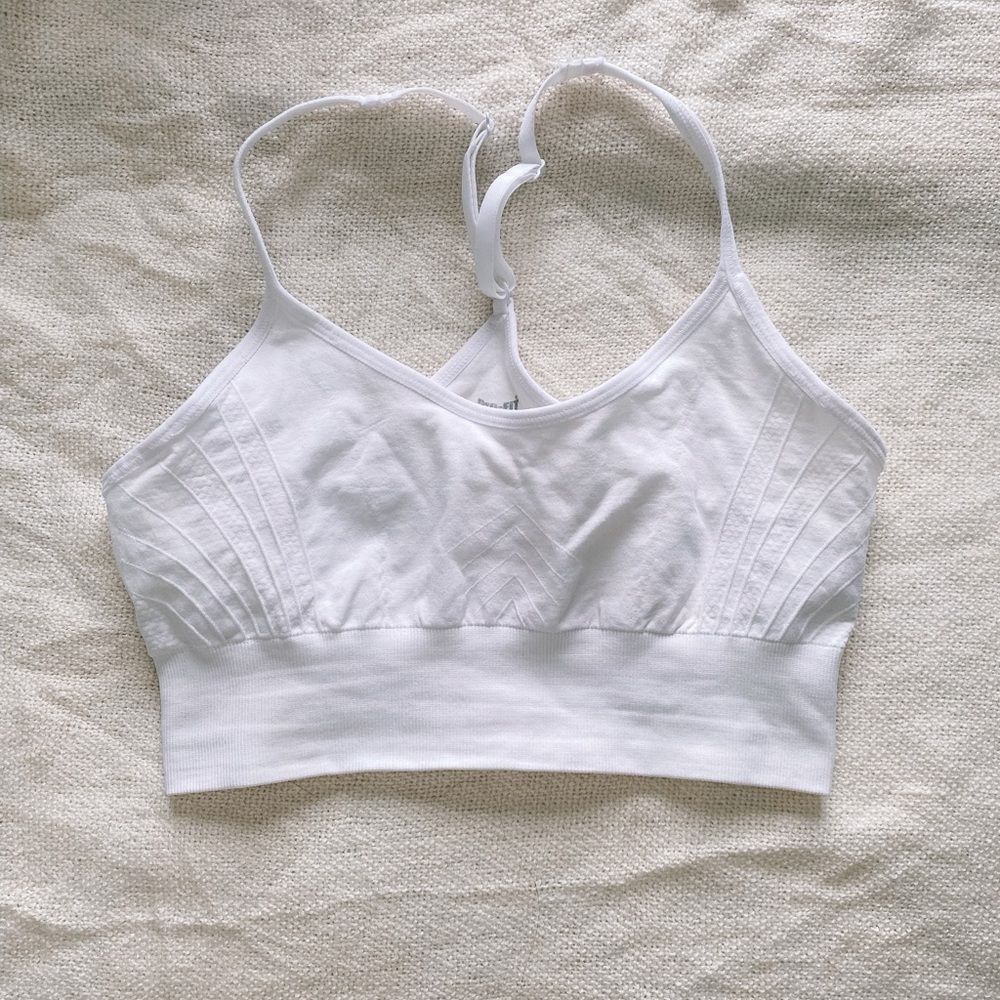 Women's White Sports Bra